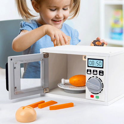 Wooden Microwave Oven kitchen Baking Parent-child Interactive