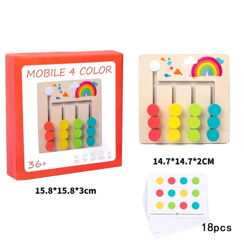 Wooden Mobile 4 Color  Puzzle Board Game