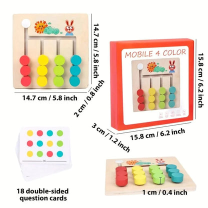 Wooden Mobile 4 Color  Puzzle Board Game