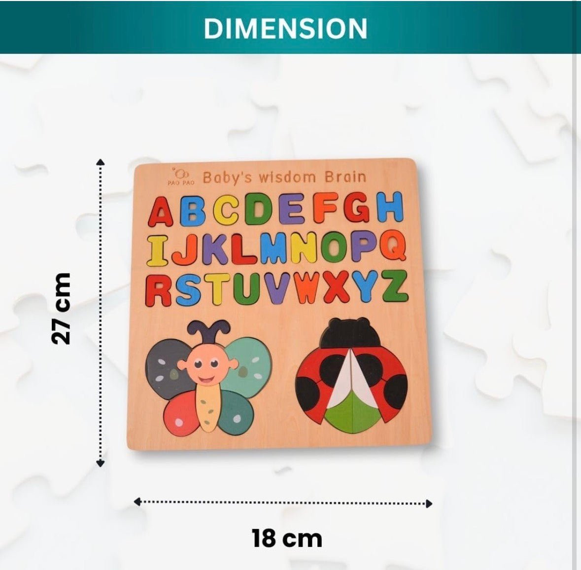 Wooden Montessori abcd board