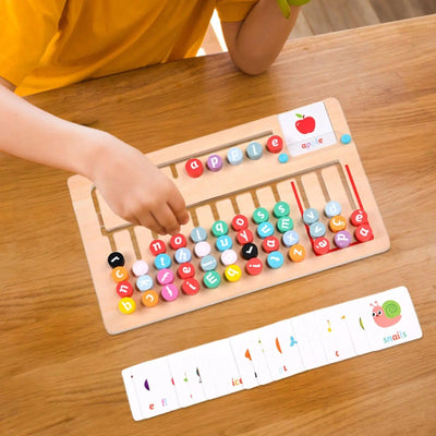Juego de Ortografía Montessori de Madera Rompecabezas Educativo Juguetes de Viaje