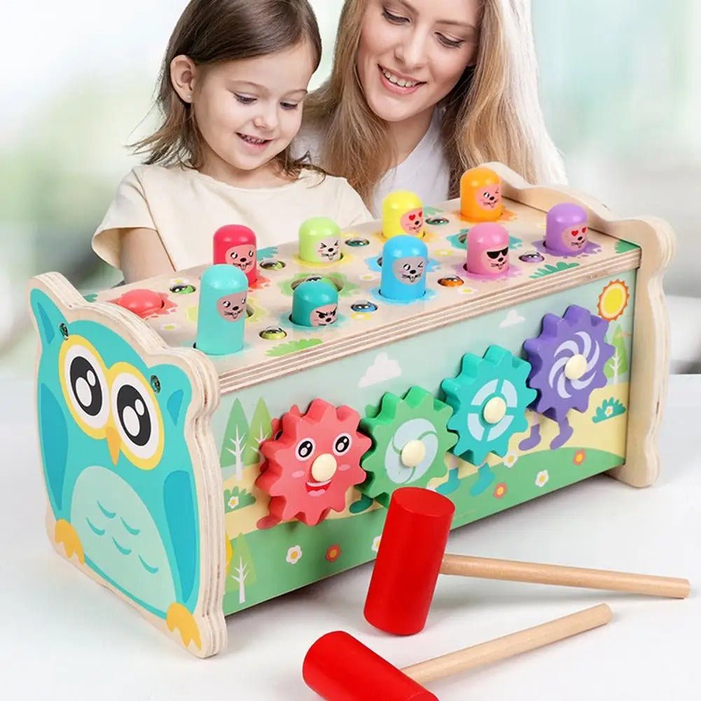 Wooden 7-in-1 Activity Toy – Whack-a-Mole, Xylophone & More