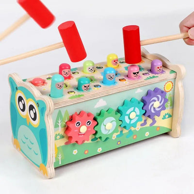 Wooden 7-in-1 Activity Toy – Whack-a-Mole, Xylophone & More