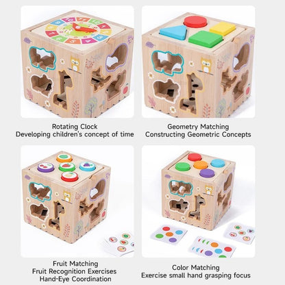 Wooden Montessori 8-in-1 Learning & Activity Toy for Kids