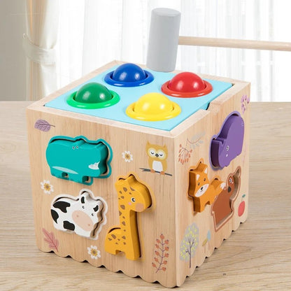 Wooden Montessori 8-in-1 Learning & Activity Toy for Kids
