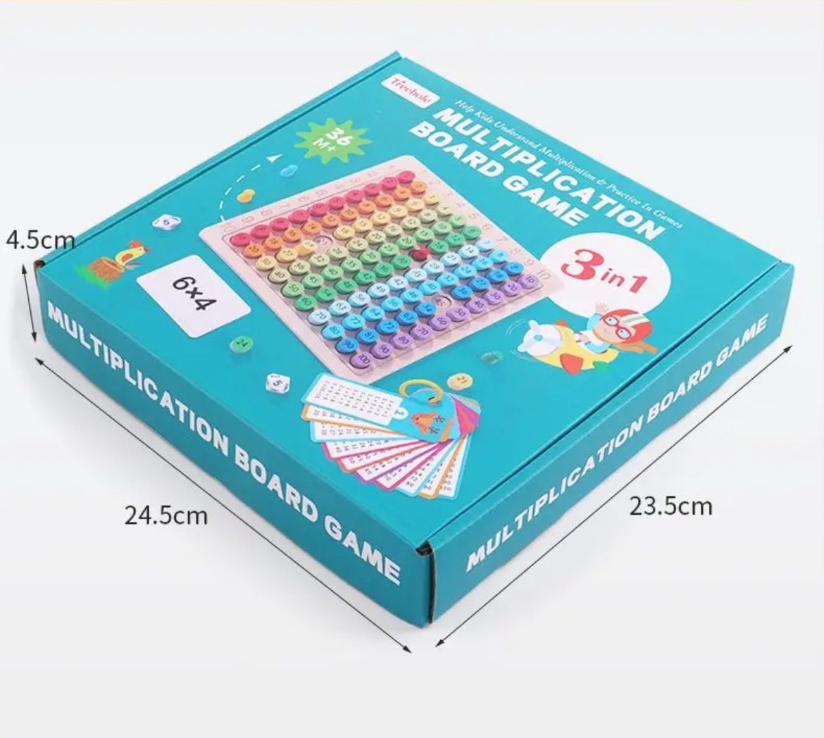 Wooden Multiplication Tables Board