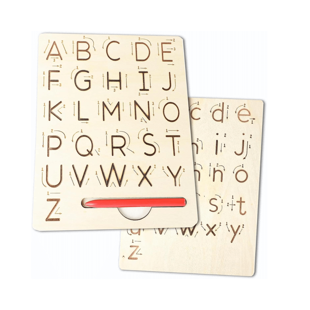 Wooden Multisided Letters Tracing board 2 sides Letter Tracing Board (Hindi, Tamil, English, Number, Shapes)