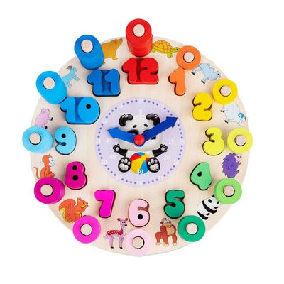 Reloj de madera para contar números