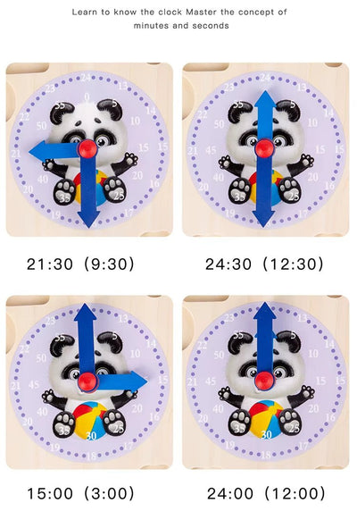 Reloj de madera para contar números