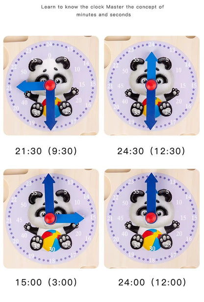 Wooden Number Counting Clock