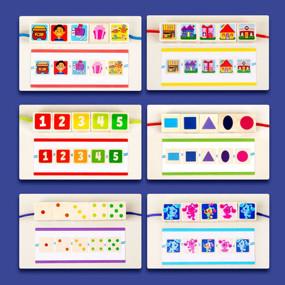 Wooden Number Lacing Set