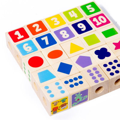 Wooden Number Lacing Set