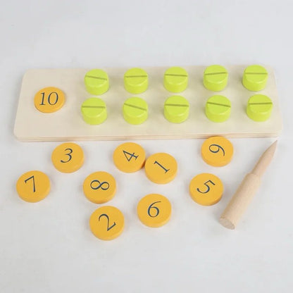 Wooden Nut Counter - Fine Motor and Counting Toy for Practical Life