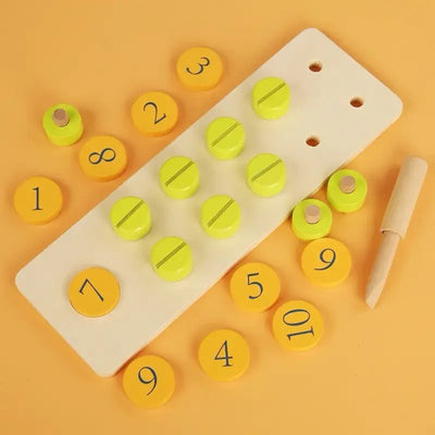 Wooden Nut Counter - Fine Motor and Counting Toy for Practical Life