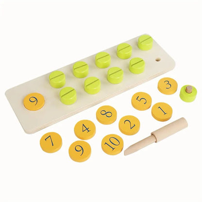 Wooden Nut Counter - Fine Motor and Counting Toy for Practical Life