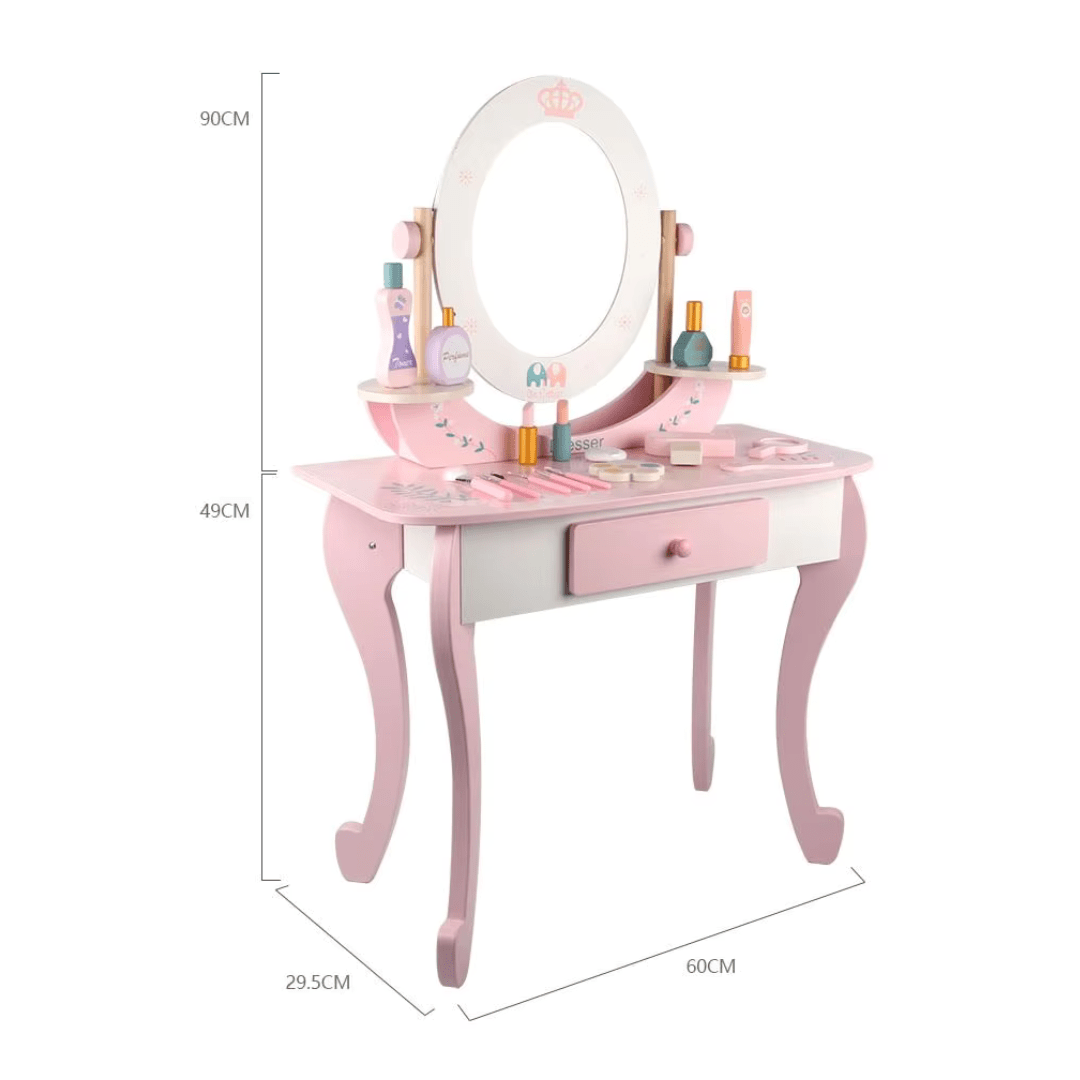 Wooden Pink Dresser, Simulation dresser mirror girl birthday gift