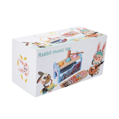 Wooden Rabbit Musical Hammer Ball Toy