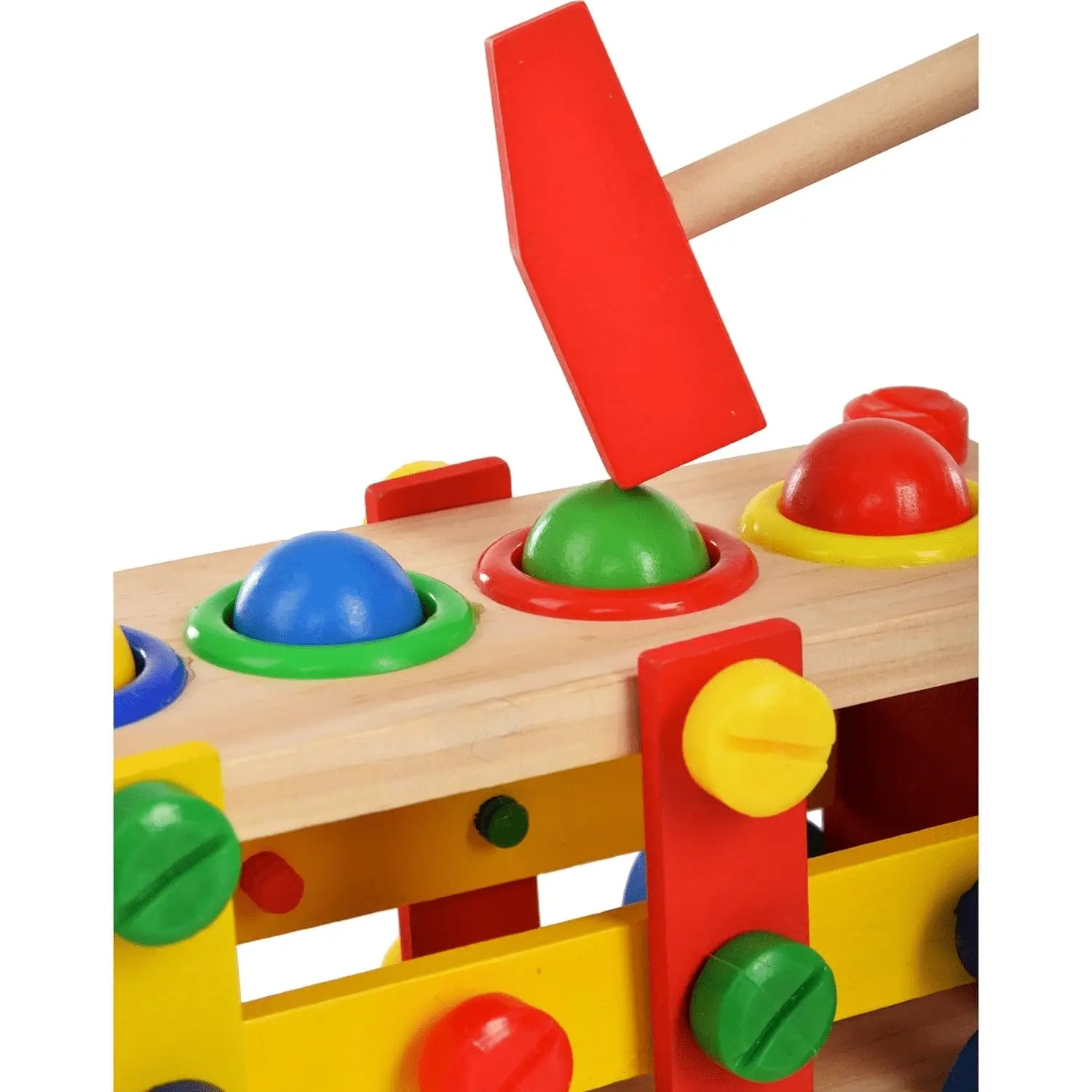 Wooden Screw Car Vehicle Hammer Ball, Trinkets & More - 2 in 1 DIY Screw Car Vehicle Hammer Ball