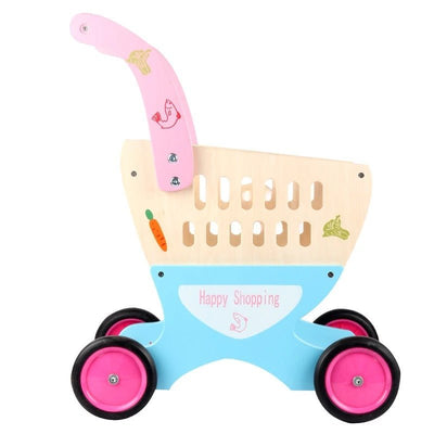 Chariot de courses en bois | Chariot de courses pour enfants