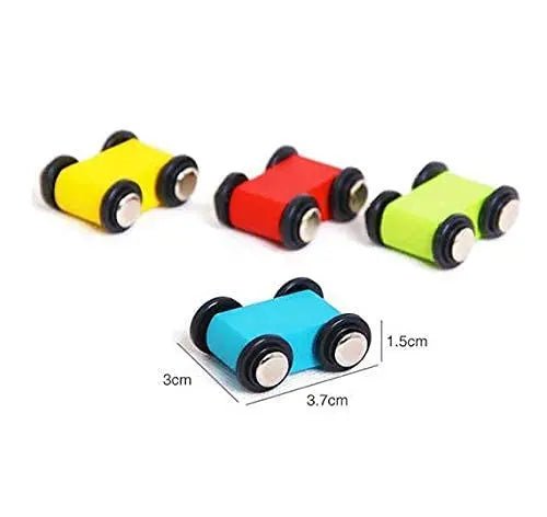 Wooden Slippery Racing Car Toy Game Race Zig Zak Track Drop Game Multicolor 12 inch Height