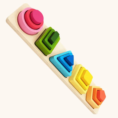 Wooden Sorting And Stacking Toys, Shapes stacker, Color Recognition Shape Sorting Gifts