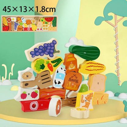 Wooden Stacking Toys Animals Blocks and Puzzles Toddlers Montessori Educational