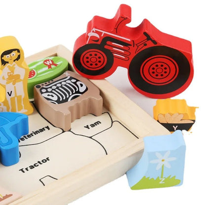 Wooden Stacking Toys Animals Blocks and Puzzles Toddlers Montessori Educational