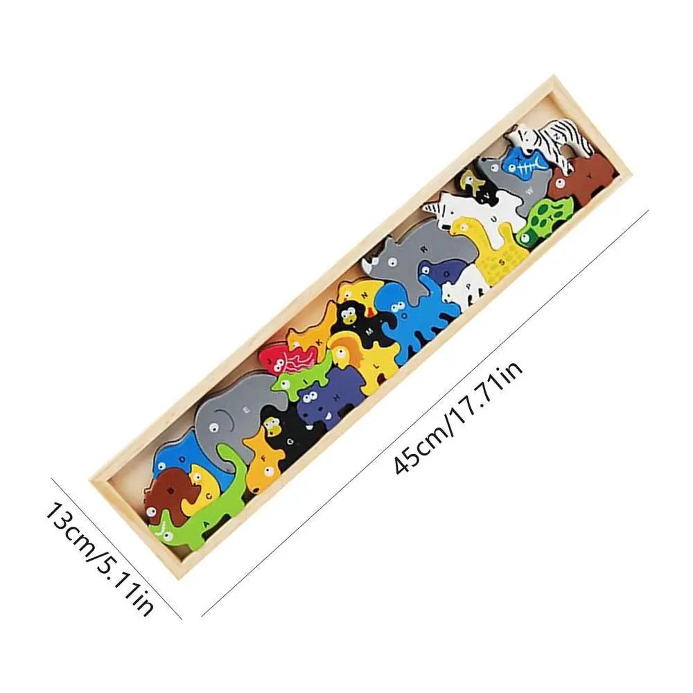 Wooden Stacking Toys Animals Blocks and Puzzles Toddlers Montessori Educational