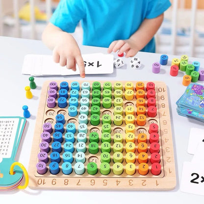 Wooden Multiplication Tables Board