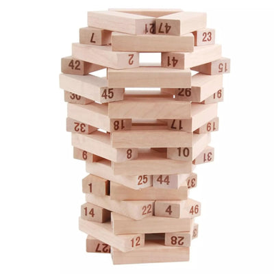 Wooden Tower  Ze-nga Stacker | Wood Balancing Blocks Montessori Toy