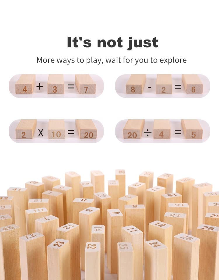 Wooden Tower  Ze-nga Stacker | Wood Balancing Blocks Montessori Toy