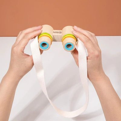 Jumelles en bois – Exploration de la nature Montessori pour enfants