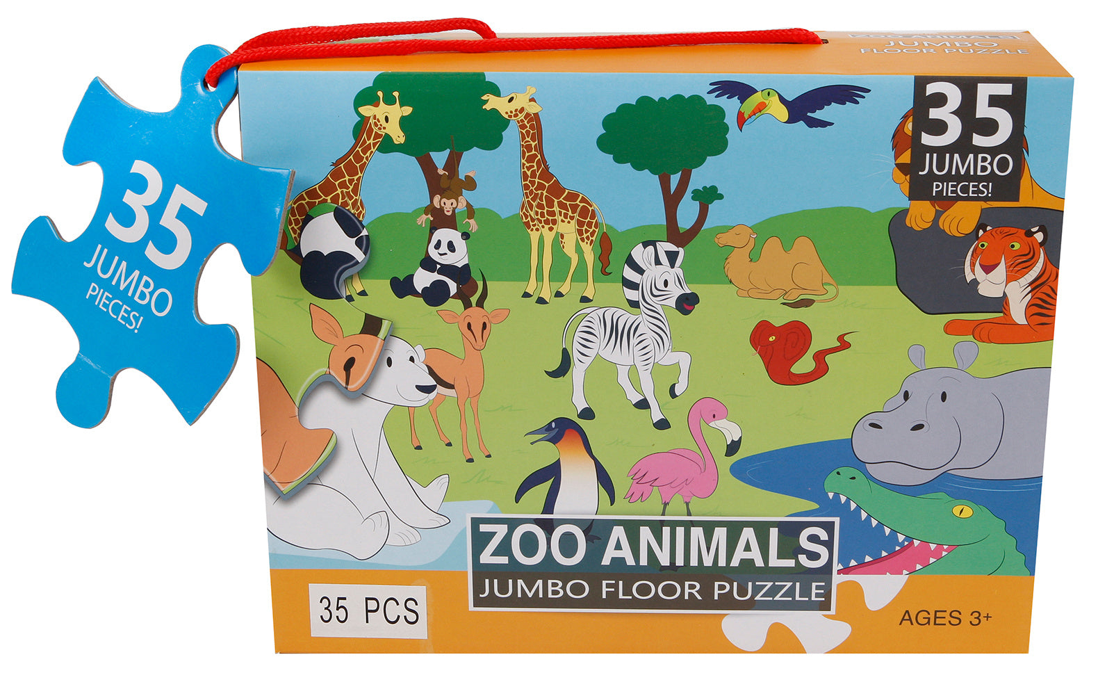 Zoo Animals Jumbo Floor Puzzle - 35 pieces